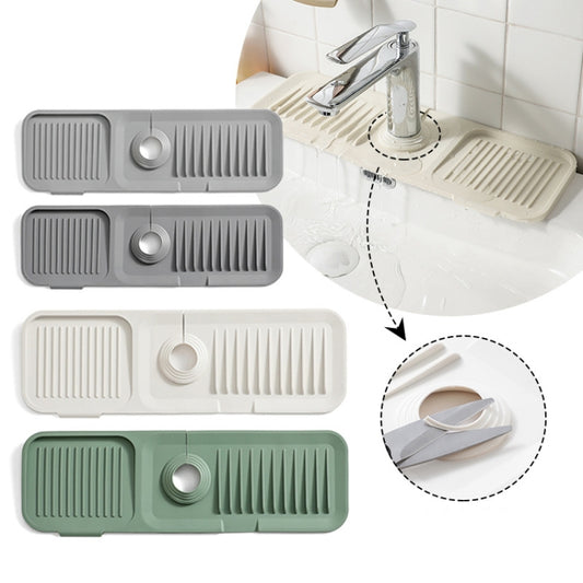 Faucet Silicone Draining Mat Anti-splash Kitchen Sink Non-slip Soap Mat