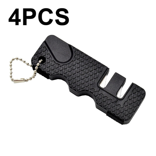 4 PCS Outdoor Knife Sharpener Speeder Mini Knife Sharpener, 4 PCS Black