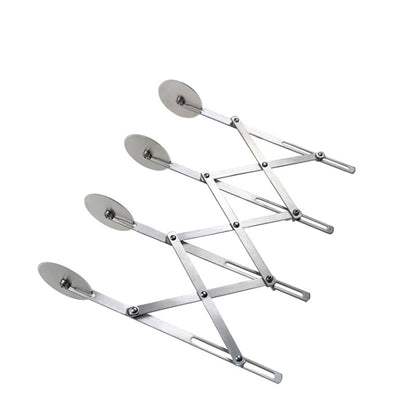 Stainless Steel Retractable Multipurpose Pizza Knife, Style:, 3 Wheeles, 4 Wheels, 5 Wheels, 6 Wheels, 7 Wheels, Two Headed 7 Wheels
