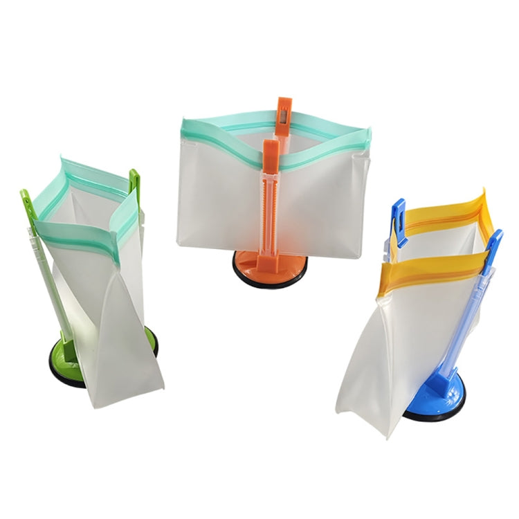 Baggy Rack Holder For Food Prep Bag Plastic Freezer Bag Ziplock Bag Holder Stand, Green, Blue, Orange