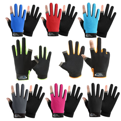 1 Pair QX0008 Outdoor Sunscreen Non-Slip Exposed Two-Finger Fishing Gloves