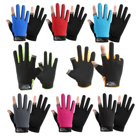 1 Pair QX0008 Outdoor Sunscreen Non-Slip Exposed Two-Finger Fishing Gloves