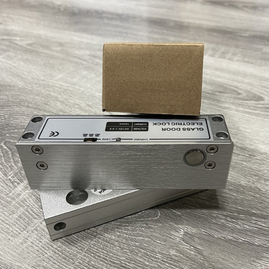 Top And Bottom Frameless Glass Door Aluminum Alloy Electric Mortise Lock, Left, Right