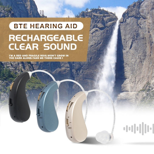 Portable Rechargeable Invisible Hearing Aid, EU Plug, US Plug