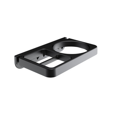 2-in-1 Hair Dryer Wall Mount Bracket Bathroom Shelf, White, Black