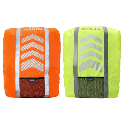AYKRM AS6-007 Cycling Backpack Dust-proof Reflective Waterproof Cover, Fluorescent Red, Fluorescent Green