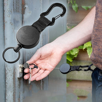 Retractable High Elastic Wire Rope Gourd Shaped Key Chain, Size:, Small, Medium, Large