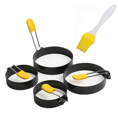 4-Pack Anti-Hot Egg Rings Non-Stick Round Fried Egg Maker Mold, 4-Pack Anti-Hot