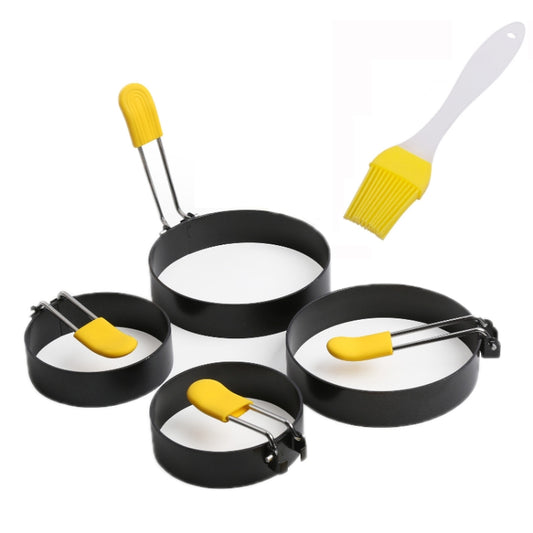 4-Pack Anti-Hot Egg Rings Non-Stick Round Fried Egg Maker Mold, 4-Pack Anti-Hot