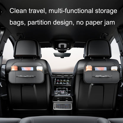 Car Seat Rear Leather Multi-function Convenient Storage Bag, Storage Bag (Black)