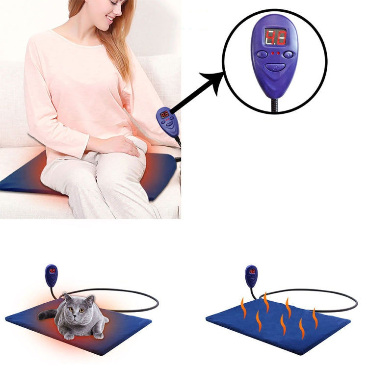 12V Low Voltage Multifunctional Warm Pet Heating Pad Pet Electric Blanket, 65x40cm Coffee