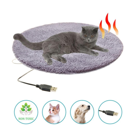 5V USB Pet Electric Heating Pad for Dogs and Cats To Keep Warm, Short Plush (Silver Gray), Short Plush (Grass Green), Short Plush (Gray Purple), Short Plush (Sapphire Blue), Short Plush (Light Camel), Short Plush (Pink)