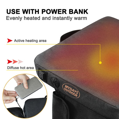 Outdoor Camping Stool USB Heating Portable Mat
