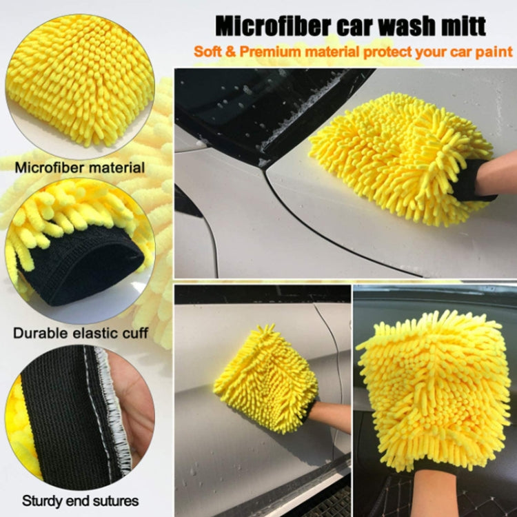 19 PCS / Set Car Beauty Cleaning Brush Details Brush Washing Glove Tool Set, 19 in 1 Yellow Ring, 19 in 1 Red Ring