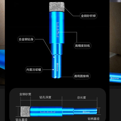 Ceramic Glass Hole Opener Domestic Marble Hole Puncher, Punch Diameter: 16mm, 6mm, 8mm, 10mm, 12mm, 14mm, 16mm