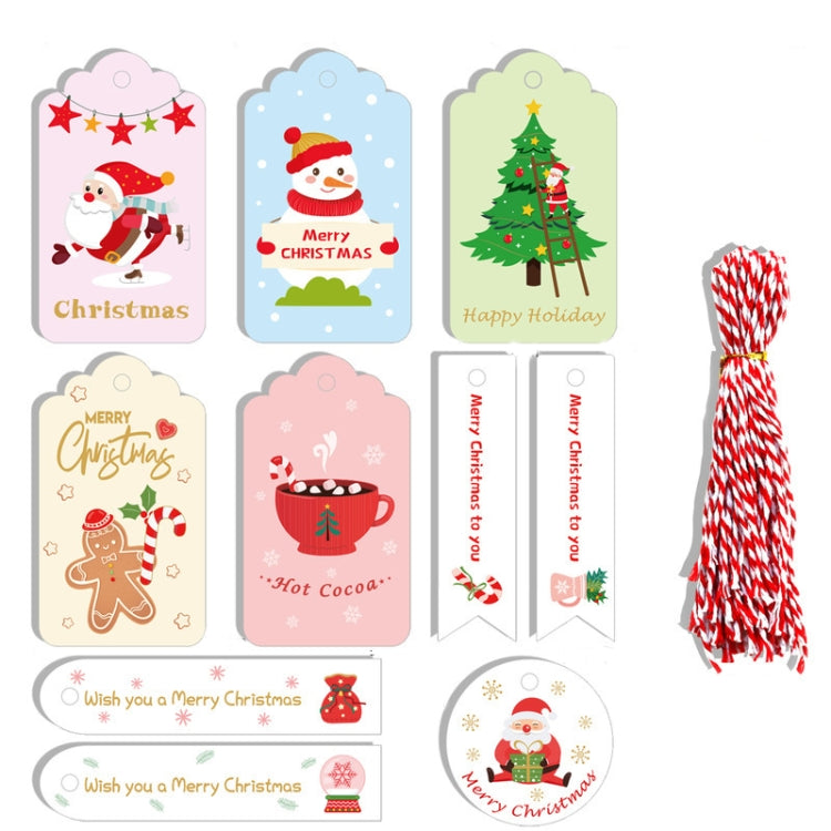2 Packs 50pcs/set  Christmas Kraft Paper Tags Gift Wrapping Paper Labels, Series 1, Series 2, Series 3, Series 4, Series 5, Series 6, Series 7, Series 8, Series 9, Series 10, Series 11, Series 12, Series 13, Series 14