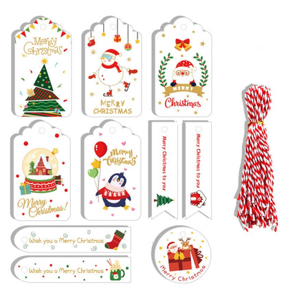 2 Packs 50pcs/set  Christmas Kraft Paper Tags Gift Wrapping Paper Labels, Series 1, Series 2, Series 3, Series 4, Series 5, Series 6, Series 7, Series 8, Series 9, Series 10, Series 11, Series 12, Series 13, Series 14
