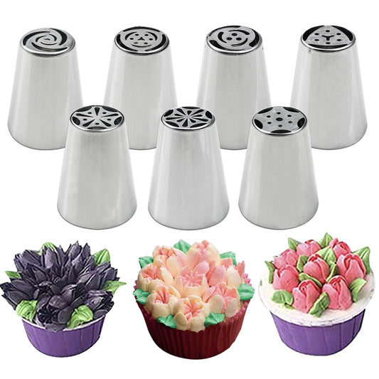 Stainless Steel Laminating Nozzle Set Cake DIY Laminating Nozzle Set Baking Tools, 7PCS/Set, 8PCS/Set, 9PCS/Set, 10PCS/Set, 11PCS/Set, 12PCS/Set, 14PCS/Set, 128PCS/Set