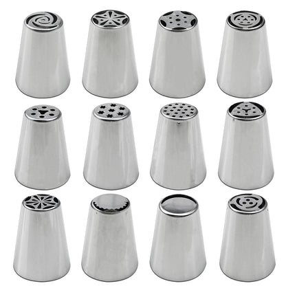 Stainless Steel Laminating Nozzle Set Cake DIY Laminating Nozzle Set Baking Tools, 7PCS/Set, 8PCS/Set, 9PCS/Set, 10PCS/Set, 11PCS/Set, 12PCS/Set, 14PCS/Set, 128PCS/Set