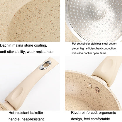 Maifan Stone Nonstick Pan Steak Fryer Induction Cooker Gas General, Diameter:, 20cm (Beige), 24cm (Beige), 20cm (Grey), 24cm (Grey)