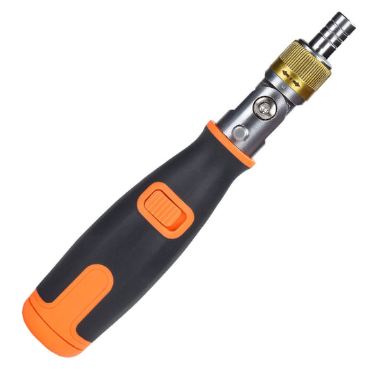 2050C Portable 10 In 1 Hidden Bits Multi-angle Ratchet Corner Screwdriver Set, 10 In 1 Orange, 10 In 1 Gray