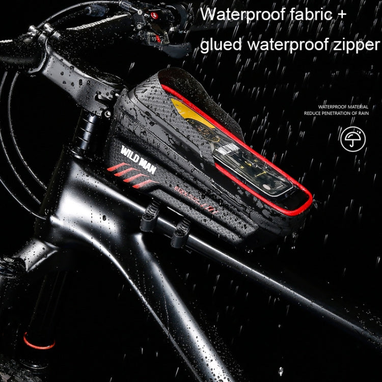 WILD MAN E12X 1L EVA Hard Shell Waterproof and Anti-fall Bicycle Bag with Touch Function