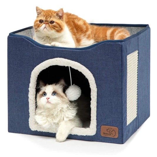 Pet Stool Pet Kennel Indoor Foldable Storage Stool Cat Dog Kennel, 41 x 41 x 35cm