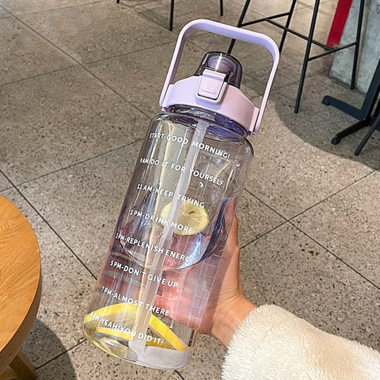 GYBL4503 2000ml Large-capacity Outdoor Sports Water Bottle with Straw, Spec: