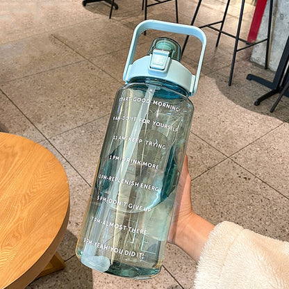 GYBL4503 2000ml Large-capacity Outdoor Sports Water Bottle with Straw, Spec: