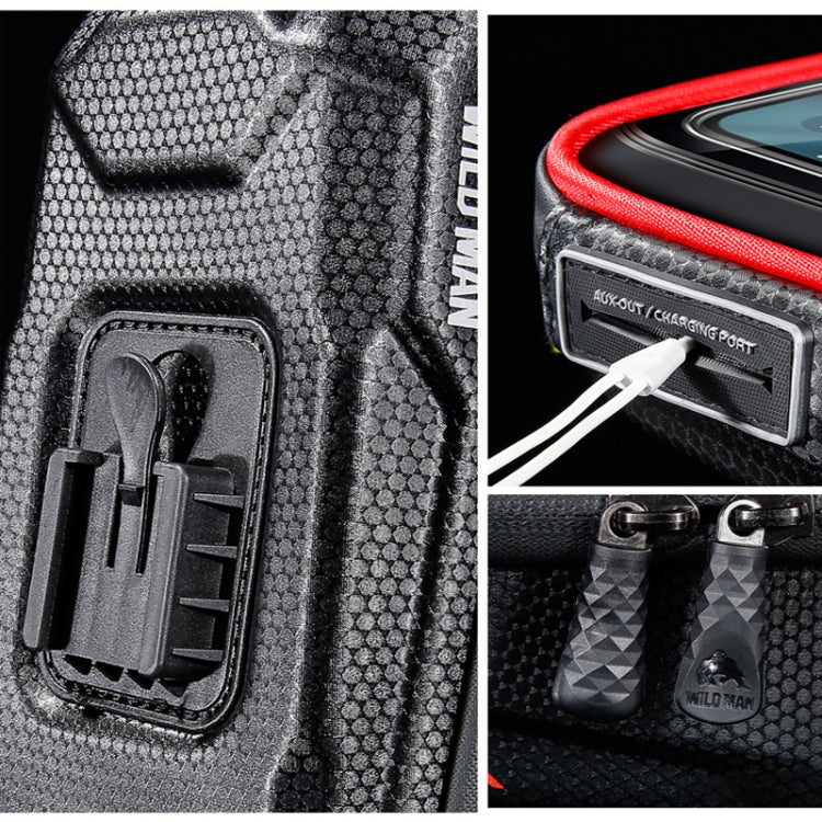 WILD MAN ES16 0.5L EVA Hard Shell Waterproof Touch Screen Bicycle Handlebar Bag