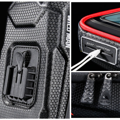 WILD MAN ES16 0.5L EVA Hard Shell Waterproof Touch Screen Bicycle Handlebar Bag