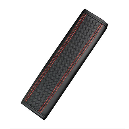 Fiber Leather Embossed Car Seat Belt Shoulder Cover Protector, 6.5X23cm