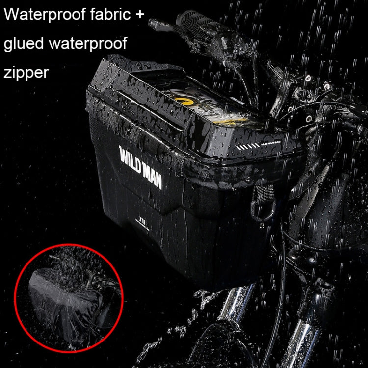 WILD MAN XT8 3L Bicycle EVA Hard Shell Touch Screen Waterproof Head Bag