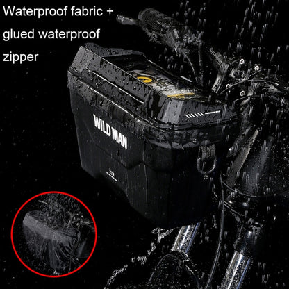 WILD MAN XT8 3L Bicycle EVA Hard Shell Touch Screen Waterproof Head Bag