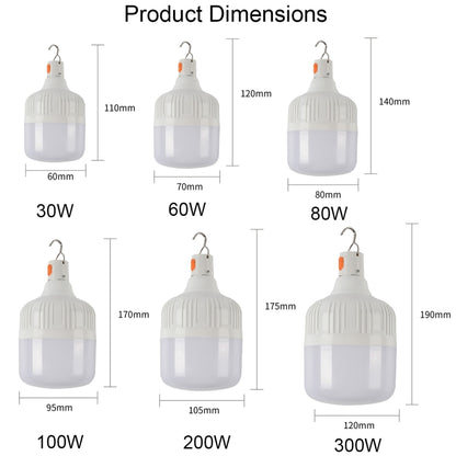 AB26 USB Charging LED Bulb Night Market Stall Lights Outdoor Camping Hanging Lamp, Power: