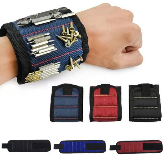 Electric Woodworking Multifunctional Powerful Magnetic Wrist Strap, Style:, Three Rows Black, Three Rows Red, Three Rows Blue, Five Rows Black, Five Rows Red, Five Rows Blue