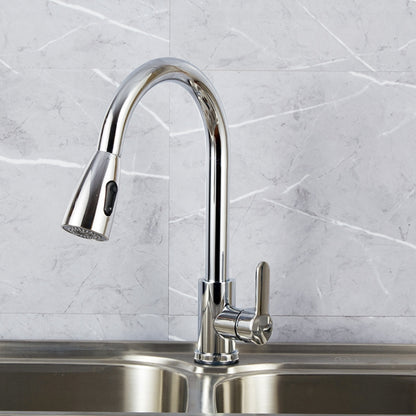 Kitchen Pull-out Faucet Stainless Steel Sink Telescopic Universal Faucet,Spec:, CLH002 Black, CLY002 Wire Drawing, Electroplating