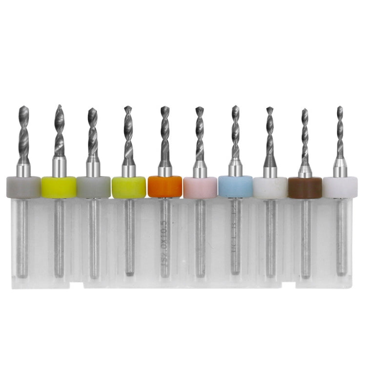 10 In 1 PCB Tungsten Steel Drill Bits Carving Miniature Drill Bits, Size:, 0.1-1mm, 0.6-1.5mm, 1.1-2mm, 1.5-2.4mm, 2.1-3.0mm