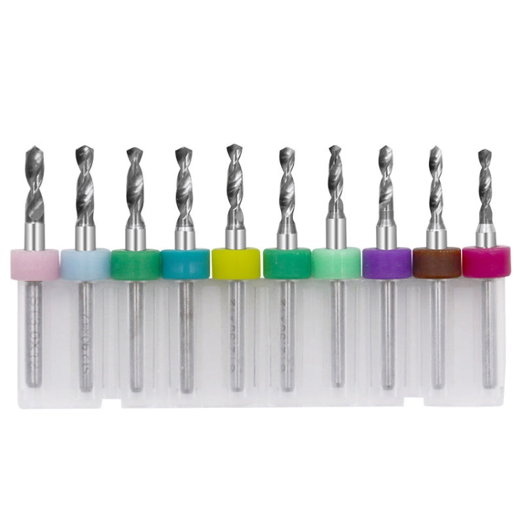 10 In 1 PCB Tungsten Steel Drill Bits Carving Miniature Drill Bits, Size:, 0.1-1mm, 0.6-1.5mm, 1.1-2mm, 1.5-2.4mm, 2.1-3.0mm