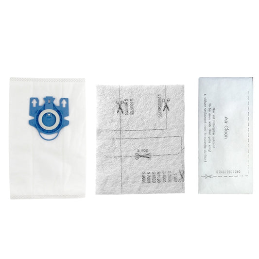 10PCS For Miele 3DFJM / Complete C2 Vacuum Cleaner Accessories, Dust Bag(Blue), Cloth Filter, Sponge Filter