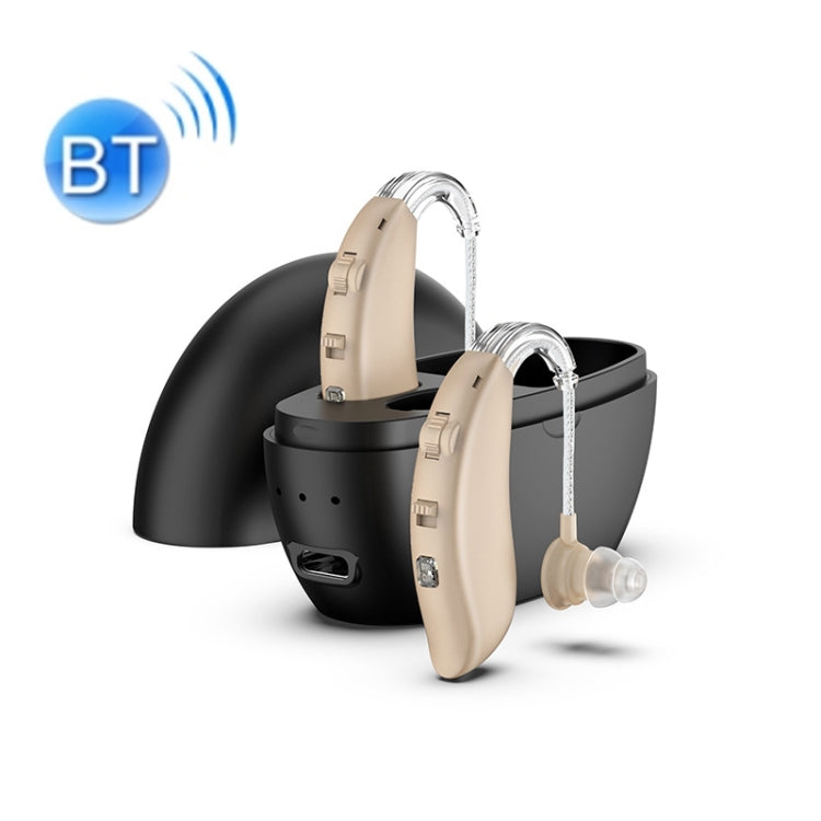 GM-301 Hearing Aid Rechargeable Sound Amplifier,Spec:, Bluetooth Model Skin Color, Bluetooth Model Blue, Without Bluetooth Blue, Without Bluetooth Skin Color, Without Bluetooth Black, With Charging Pod Blue+White, With Charging Pod Blue+Black����������...
