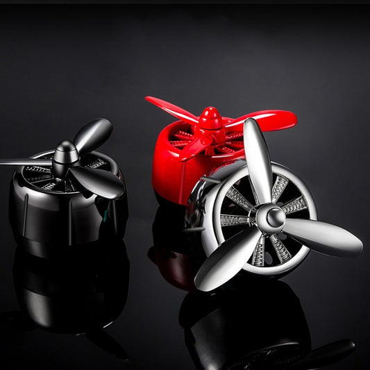 Car Air Outlet Perfume Aromatherapy Swivel Fan, Black Without Light, Silver Without Light, Red Without Light