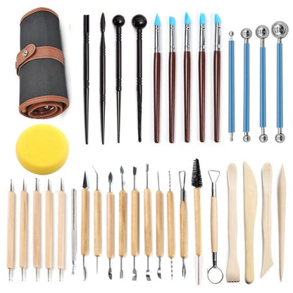 Pottery Clay Carving Knife Tools Clay Sculpting Tools Set, 36 PCS/Set