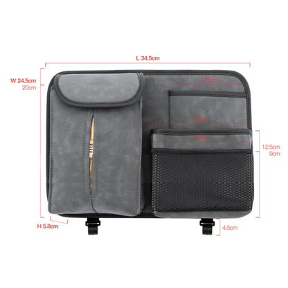 DE RAN FU Flip Fur Car Seat BackTissue Box Storage Hanging Bag With Hook, 1122 Blue, 1122 Brown, 1122 Black, 1122 Grey