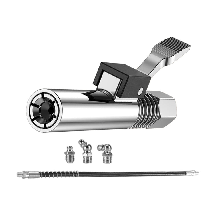 PC002 Lock Clamp Type High Pressure Grease Nozzle, Style:, Butter Mouth, Butter Mouth+30cm Hose, Butter Mouth+30cm Hose+3 Heads, Butter Mouth+40cm Hose, Butter Mouth+40cm Hose+3 Heads, Butter Mouth+60cm Hose, Butter Mouth+60cm Hose+3 Heads�������������...