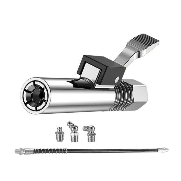 PC002 Lock Clamp Type High Pressure Grease Nozzle, Style:, Butter Mouth, Butter Mouth+30cm Hose, Butter Mouth+30cm Hose+3 Heads, Butter Mouth+40cm Hose, Butter Mouth+40cm Hose+3 Heads, Butter Mouth+60cm Hose, Butter Mouth+60cm Hose+3 Heads�������������...