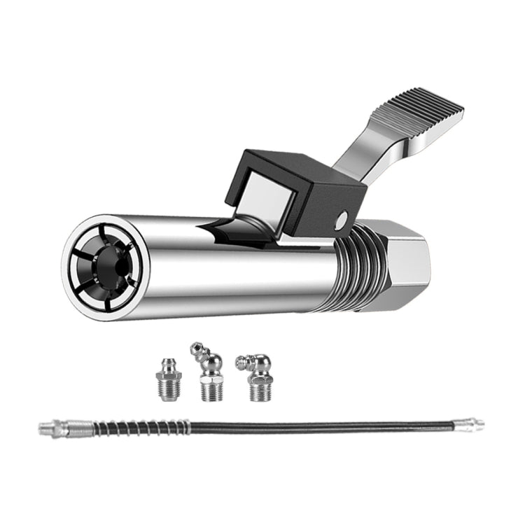 PC002 Lock Clamp Type High Pressure Grease Nozzle, Style:, Butter Mouth, Butter Mouth+30cm Hose, Butter Mouth+30cm Hose+3 Heads, Butter Mouth+40cm Hose, Butter Mouth+40cm Hose+3 Heads, Butter Mouth+60cm Hose, Butter Mouth+60cm Hose+3 Heads�������������...