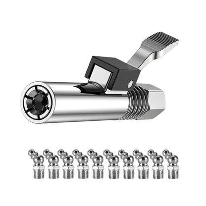 PC002 Lock Clamp Type High Pressure Grease Nozzle, Style:, Butter Mouth, Butter Mouth+30cm Hose, Butter Mouth+30cm Hose+3 Heads, Butter Mouth+40cm Hose, Butter Mouth+40cm Hose+3 Heads, Butter Mouth+60cm Hose, Butter Mouth+60cm Hose+3 Heads�������������...