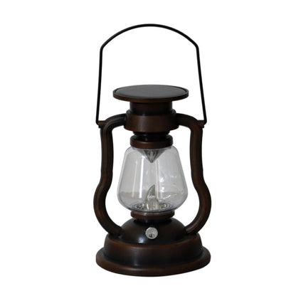 200802 Retro Solar Kerosene Lamp Shape Handheld Lamp Home Decor Flame Lamp, Bronze, Gold, Silver, Rusty, Red