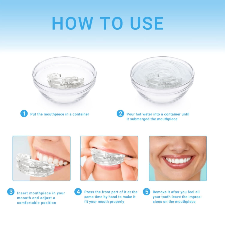Dental Tray Adjustable Bite Sleep Aid Anti-Snoring Teeth Whitening Sports Braces, Dental Tray